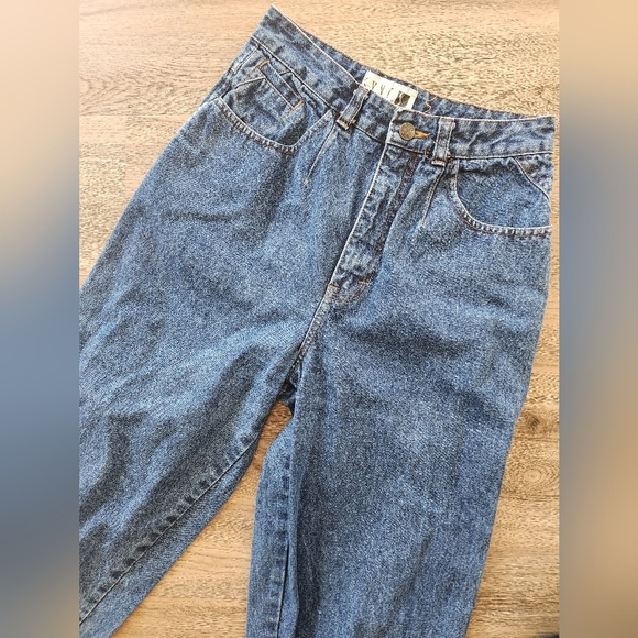 Vintage Syncs By UNIONBAY Denim Pleated front Mom Jeans High Waist - Picture 5 of 14